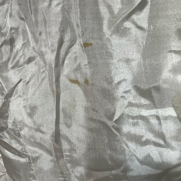 ASHRO White Rabbit Fur Coat w/Rhinestone Button Accents Plus-Size 18 - Picture 8 of 9